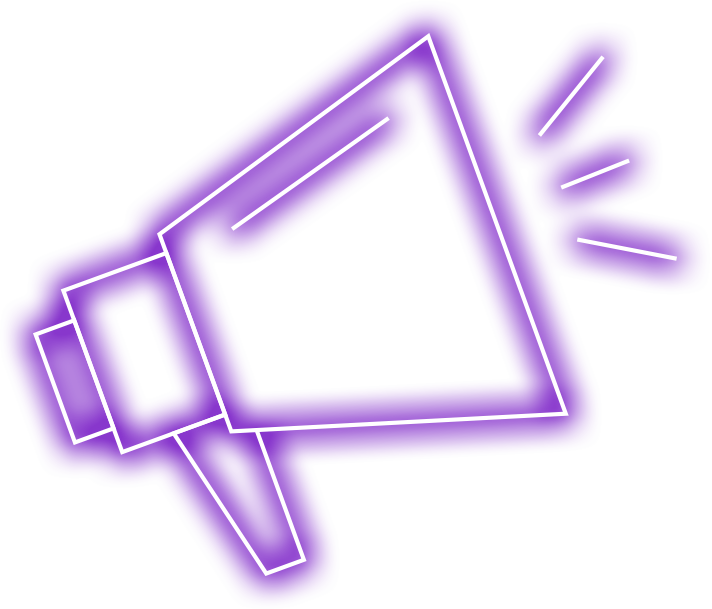 Neon Purple Megaphone